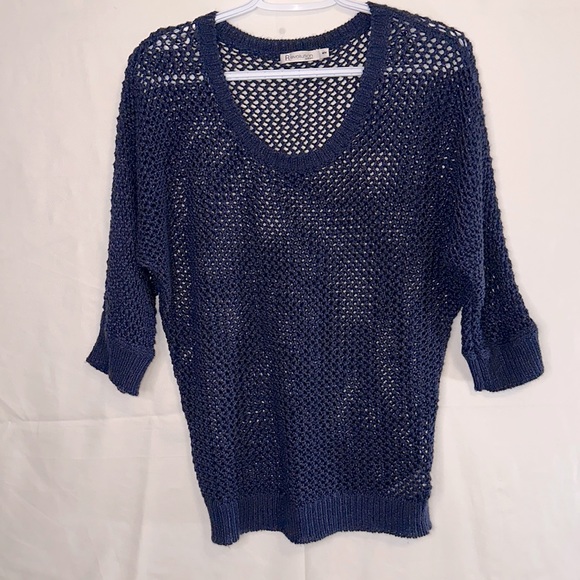 Navy Blue Knit Top Size Med By Ricki’s Revolution - Picture 1 of 3